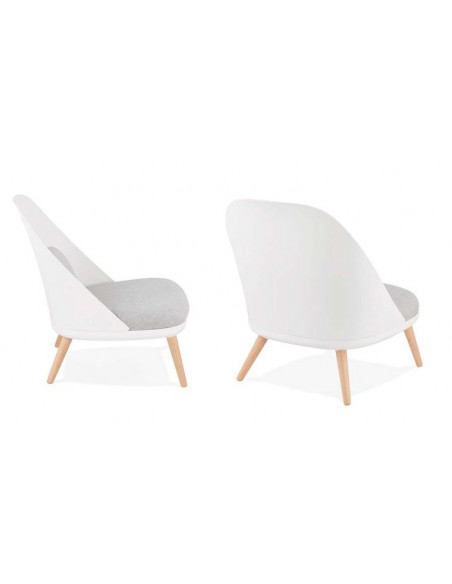 Fauteuil scandinave blanc et gris