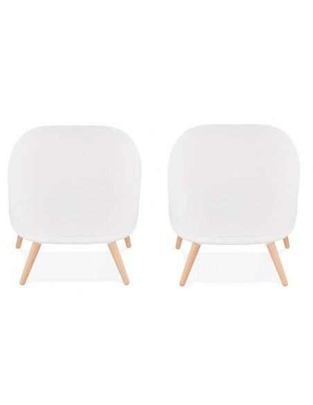 Fauteuil scandinave blanc et gris