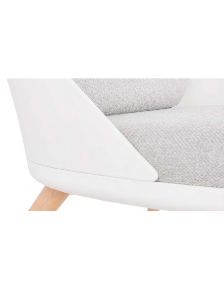 Fauteuil scandinave blanc et gris