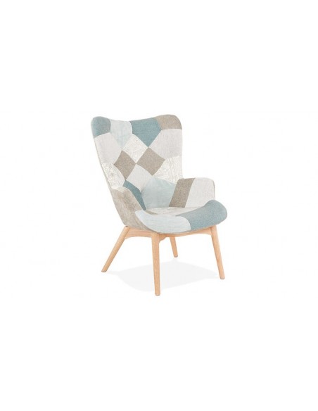 Fauteuil tissu patchwork