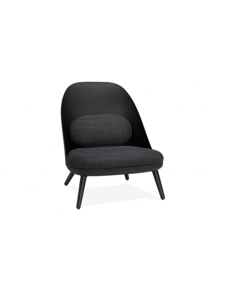 Fauteuil oval noir