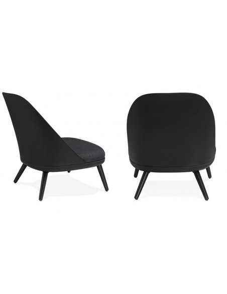 Fauteuil oval noir