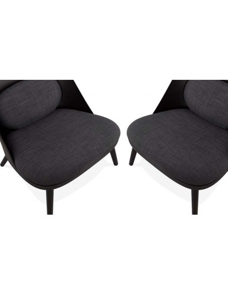 Fauteuil oval noir