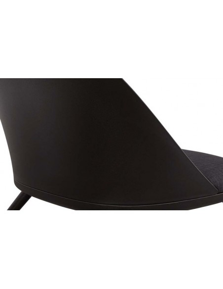 Fauteuil oval noir