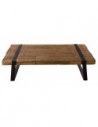 Table basse en teck recyclé et métal