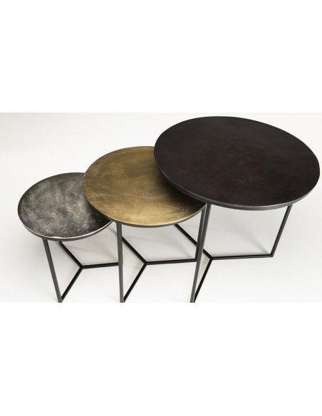 Lot de 3 tables gigognes