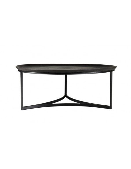 Table basse ronde noire