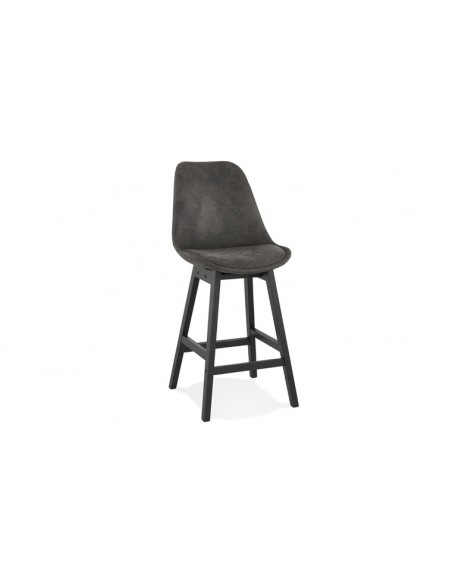 Tabouret bar tissu gris