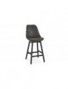 Tabouret bar tissu gris