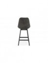 Tabouret bar tissu gris