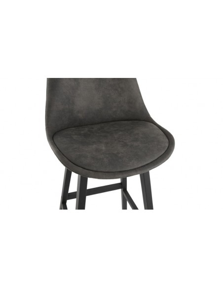 Tabouret bar tissu gris