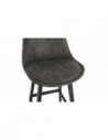 Tabouret bar tissu gris