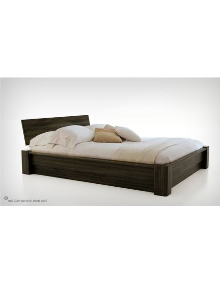 lit design bois massif avec coffre