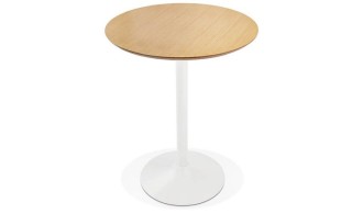 table haute ronde blanche