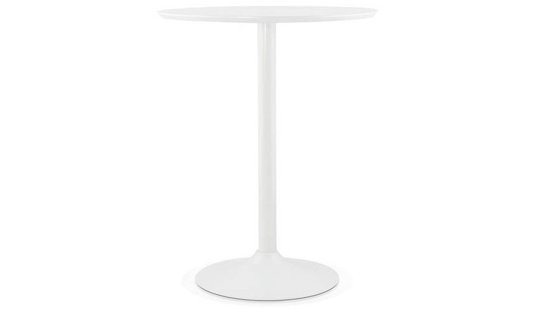 table haute ronde blanche