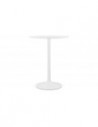 table haute ronde blanche