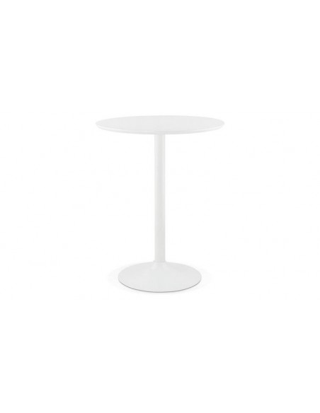 table haute ronde blanche