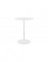 table haute ronde blanche