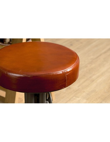 Tabouret de bar en cuir