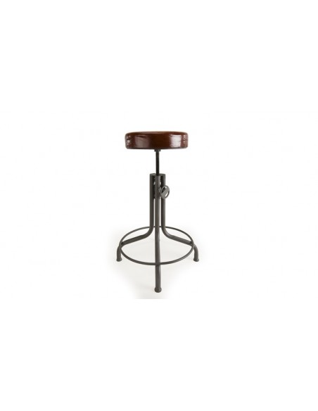 Tabouret de bar en cuir