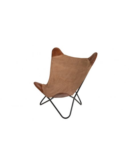 Fauteuil papillon cuir