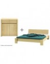 Lit en hêtre avec commode design