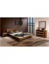 Commode et lit en noyer clair