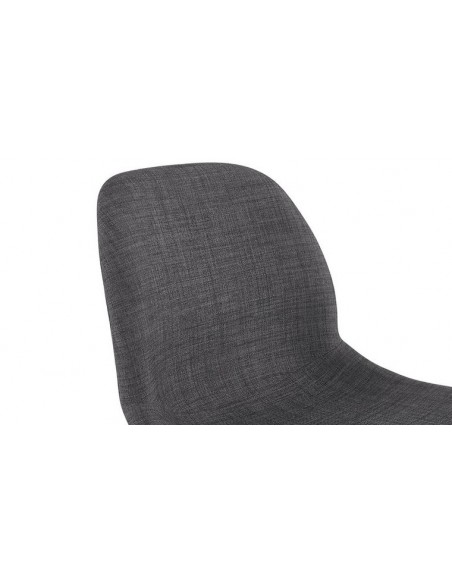 Chaise de bar tissu gris foncé