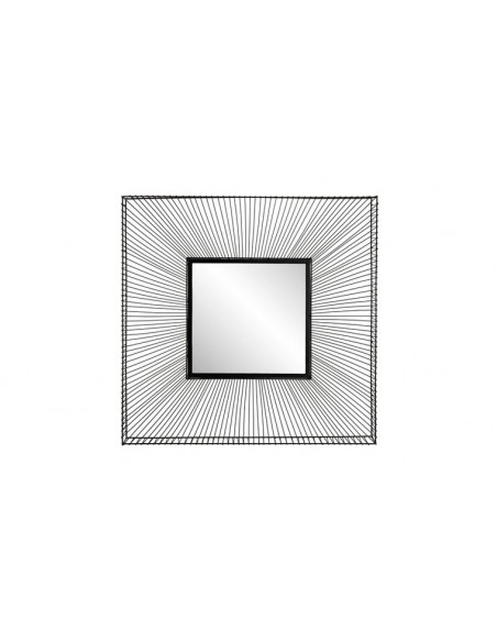 Miroir metal noir carré