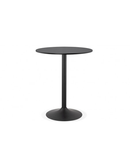 Table bar ronde noir