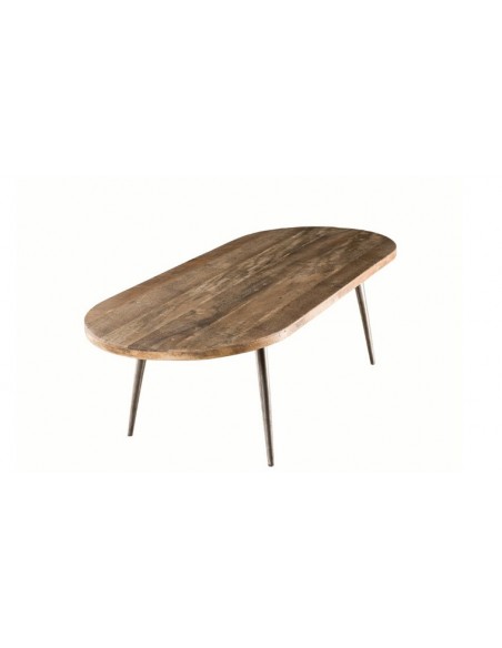 Table basse ovale en teck