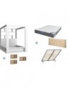 Ensemble lit baldaquin matelas