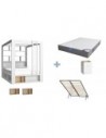 Ensemble lit baldaquin matelas