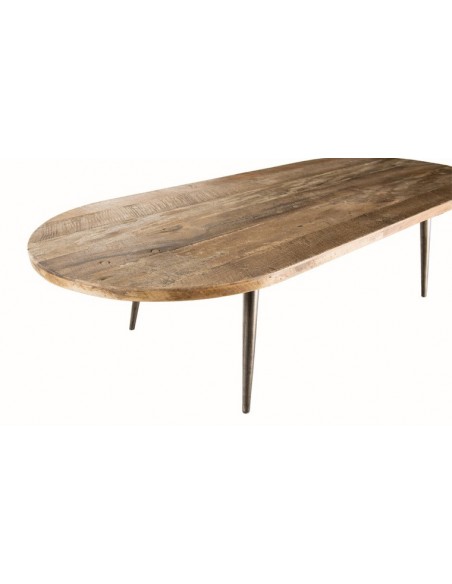 Table basse ovale en teck