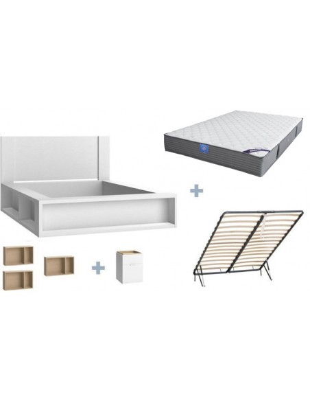 Lit design 160 x 200 avec matelas
