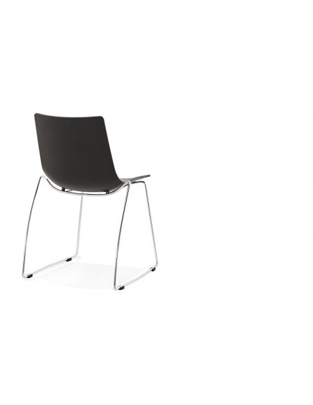 Chaise Form noire - chaise design minimaliste
