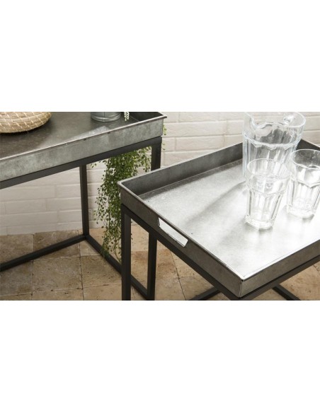 Tables gigognes zinc