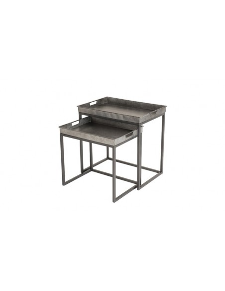 Tables gigognes zinc