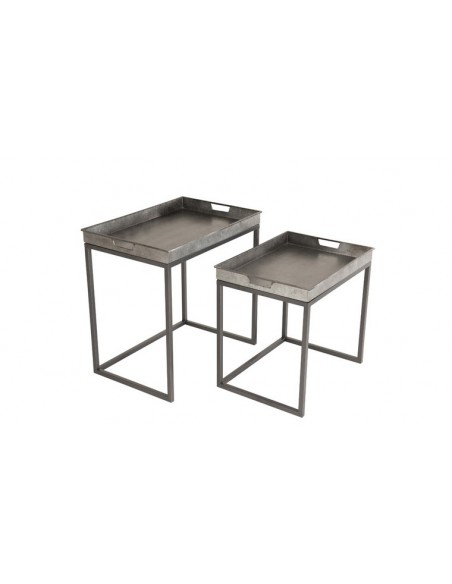 Tables gigognes zinc