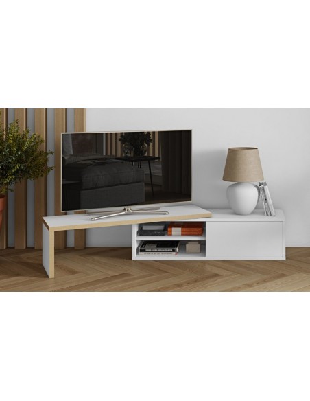 Meuble tv blanc extensible