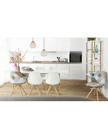 table scandinave blanche extensible