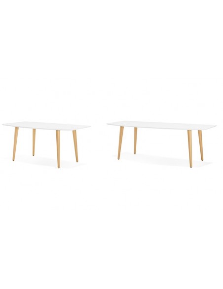 table scandinave blanche extensible