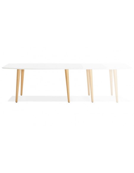 table scandinave blanche extensible