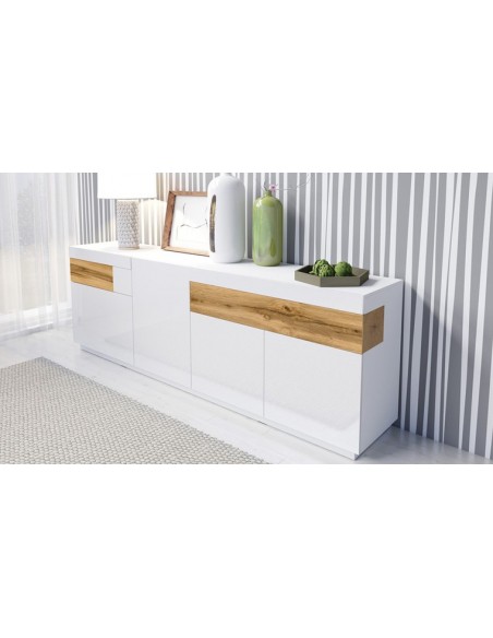 Buffet moderne blanc brillant