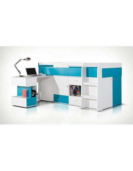 Lit enfant bureau coulissant