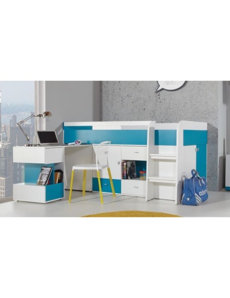 Lit enfant bureau coulissant