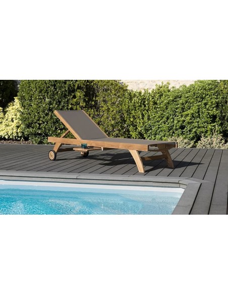 Bain de soleil teck et toile