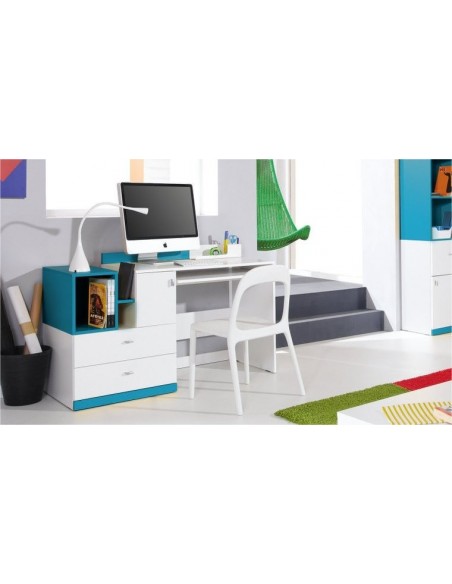 Bureau enfant bleu design