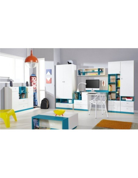 Bureau enfant bleu design