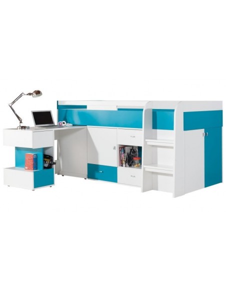 Lit enfant bureau coulissant